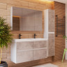 Пенал LEMARK COMBI 35 см подвесной/напольный, 2-х дверный, открывание лево/право, цвет Бетон/Белый глянец LM03C35P-Beton