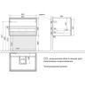 Тумба LEMARK VEON MINI 70 см под раковину, подвесная, 1 ящик, белый глянец LM02VM70T